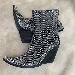 RARE Jeffrey Campbell Snakeskin Laser Cut Boot